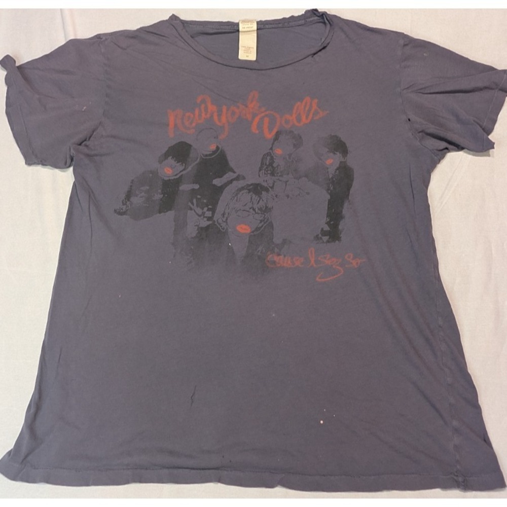 New York Dolls Cause I Sez So Shirt Mens M Alternative Earth Distressed Band Tee
